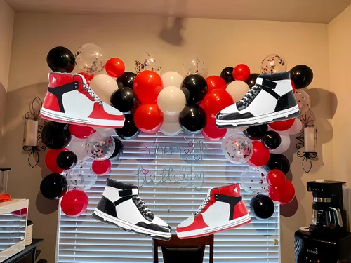 Miniatura 6 de Globo de Zapatos de Niño/Zapatillas de Baloncesto/Tenis con Logo de Deportes/Globo de Aluminio/Marca de Verificación de Zapatos/Decoración