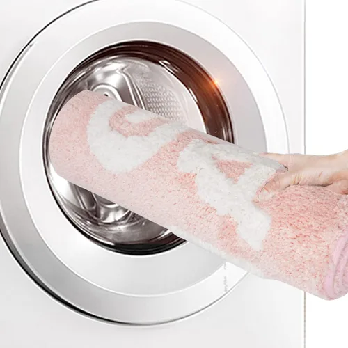 Miniatura 7 de ChezMax Get Naked - Tapete de ducha de microfibra antideslizante, bonita alfombra de ducha absorbente, divertida decoración de baño para bañera