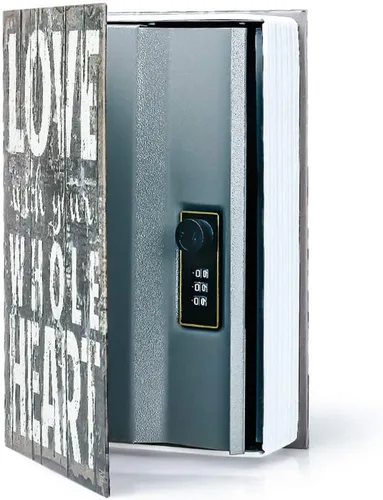 Miniatura 3 de Caja de almacenamiento segura con libro de diversión, código de estilo de amor, 9.5 x 6 x 2.2 pulgadas Caja fuerte secreta del diccionario