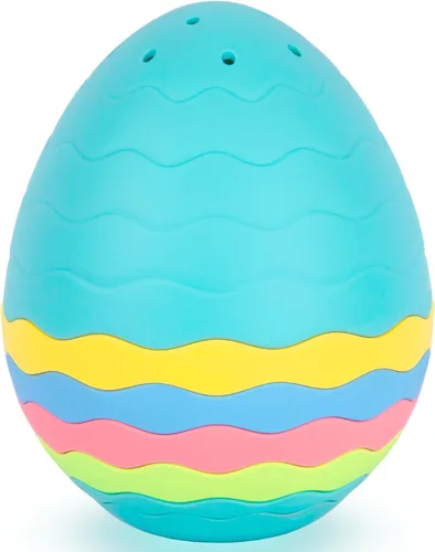 ArtCreativity Juguetes apilables de baño y piscina para niños pequeños – Juego de juguetes de agua anidables de 7 piezas con agujeros de drenaje –