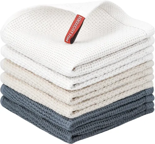 Miniatura 84 de Nialnant - Toalla de cocina 100% algodón, tejido gofre, suave, absorbente y de secado rápido, toallas para secar platos, trapos de limpieza - Multi