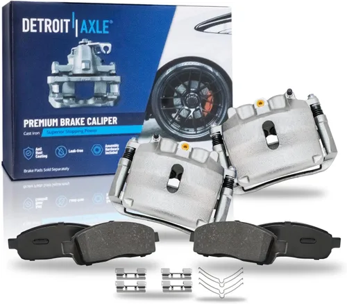 Miniatura 86 de Detroit Axle - Pastillas de freno de cerámica delanteras Reemplazo de pinza de freno derecha para Dodge Ram 1500 Dakota, Ram 1500 Classic - Juego