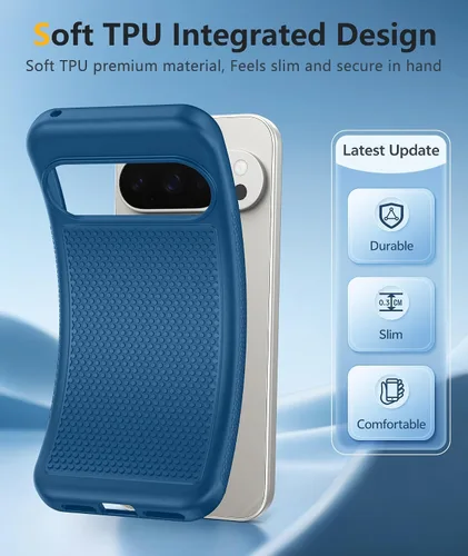 Miniatura 549 de FNTCASE Funda para iPhone 17 Pro: Fundas delgadas translúcidas de color azul claro compatibles con MagSafe, protección completa de la cámara