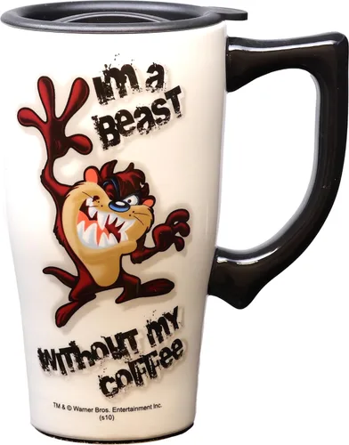 Spoontiques TAZ Taza de viaje, 18 onzas Looney Tunes Taz