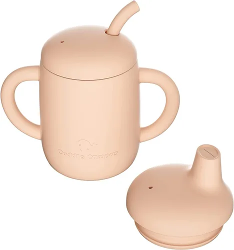 Miniatura 16 de Cuddle Campus Vasos para bebés de 7 onzas, [4 en 1] tazas para bebé, vaso de silicona inastillable, taza abierta para 6M, 6 meses, 6 a 12 meses, 1/1