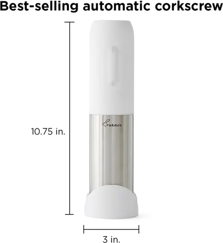 Miniatura 3 de Rabbit Abridor de vino eléctrico compacto, sacacorchos eléctrico con cortador de lámina integrado, recargable y portátil, fácil apertura de botella