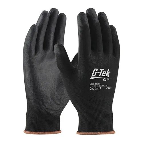 Pip 33-B125/XL G-Tek GP Guante de nailon de servicio general recubierto de poliuretano negro XL 12 pares - 1 cada uno