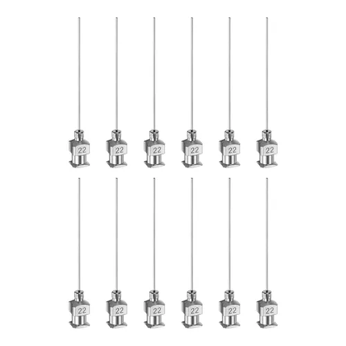Miniatura 21 de HARFINGTON 12 agujas dispensadoras de acero inoxidable calibre 17, 1 1/2 pulgadas, tubo de aguja de pegamento de metal, puntas romas, Luer Lock