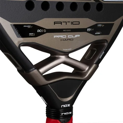Miniatura 5 de NOX Padel Racket EA10 Ventus 12K Xtrem Carbon Fiber Face with MLD Black Eva Core EOS Tunnel Agility with Custom Grip & Dual Spin Surface.