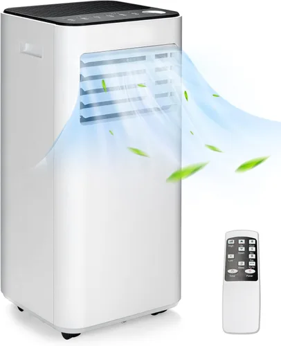 Miniatura 9 de PETSITE Aire acondicionado portátil 9000 BTU, unidad de refrigeración de CA 3 en 1 con enfriador de aire, ventilador y deshumidificador, pantalla