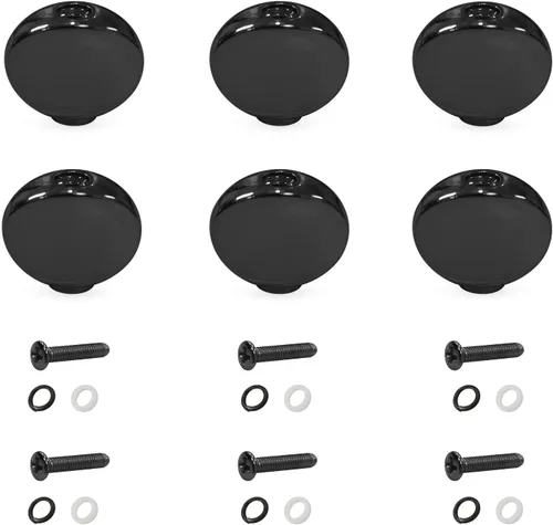 Miniatura 8 de MAXCHEER 6 piezas de metal grande forma cuadrada guitarra afinación clavija afinadores cabeza máquina reemplazos botones perilla mango punta (negro)