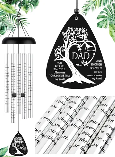Miniatura 14 de Fabuday Regalos Conmemorativos Campanas de Viento - Regalo de Condolencia por la Pérdida de Papá o Mamá, Campanas de Viento en Memoria de un Ser