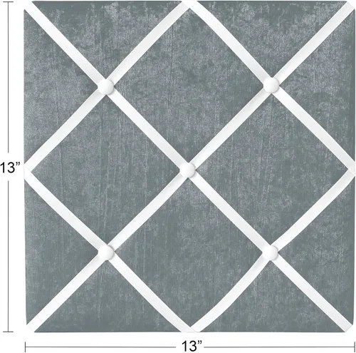 Miniatura 3 de Sweet Jojo Designs Tablero de Anuncios de Fotos con Memoria de Tela Gris - Terciopelo Arrugado Aplastado Plateado Gris Claro Sólido Lujoso Elegante