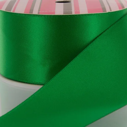 Miniatura 13 de Cinta de satén de doble cara verde manzana de 3 pulgadas de 3 yardas
