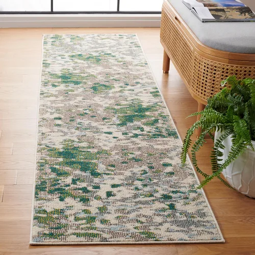 Miniatura 20 de SAFAVIEH colección Monaco MNC225E - Alfombra boho chic con diseño abstracto de acuarela, no suelta pelusa, para sala, habitación, comedor, oficina