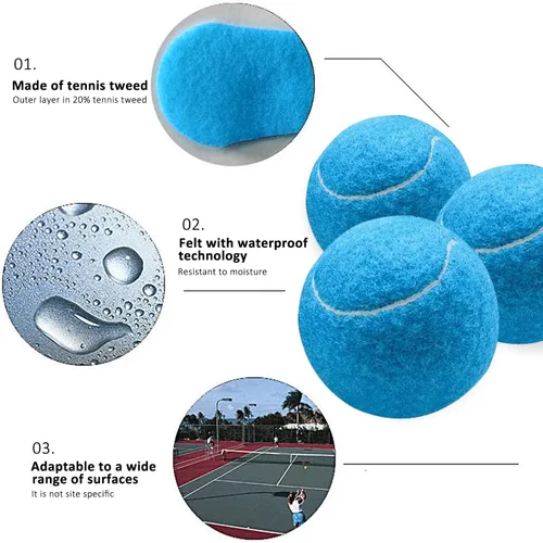 Miniatura 3 de URBEST Pelota de tenis, 12 paquetes de pelotas de tenis de entrenamiento, pelotas de práctica para jugadores novatos, pelotas de juego para perros