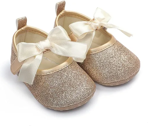 Miniatura 4 de Timatego Zapatos planos Mary Jane para bebé, con lazo de encaje, suela suave, antideslizante, para recién nacido, para primeros pasos, boda