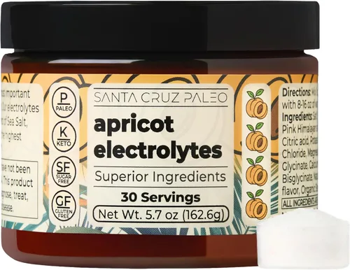 Miniatura 22 de Santa Cruz Paleo Polvo de electrolitos, sabor a limonada, mezcla de bebida de hidratación sin azúcar con sal rosa del Himalaya, sal marina
