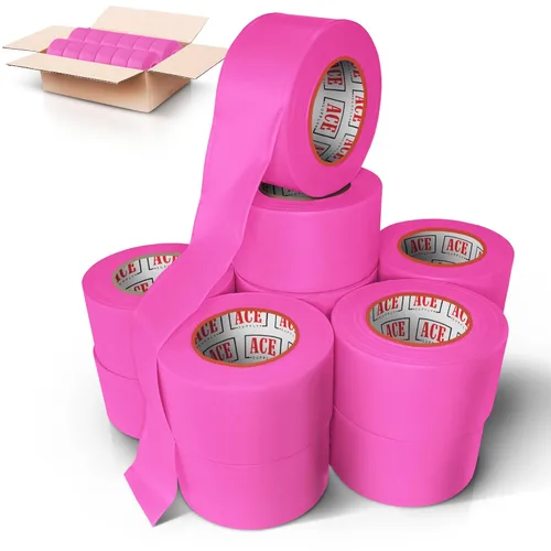 Miniatura 13 de ACE Supply Cinta de señalización de colores surtidos, paquete de 12 – Cinta de levantamiento no adhesiva – 1.5 pulgadas de ancho, 150 pies de largo