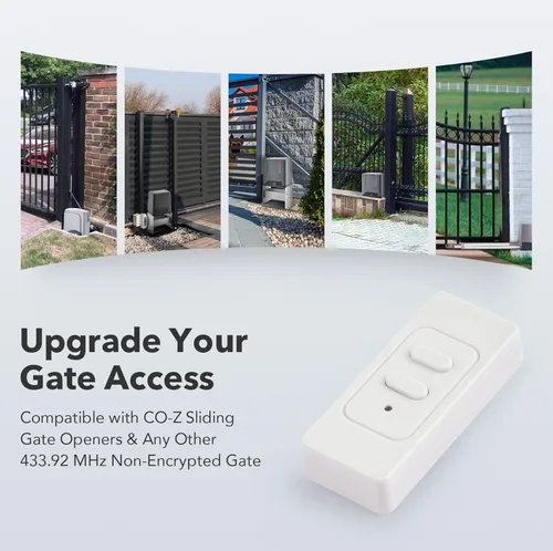 Miniatura 6 de CO-Z WWS1 Mando a distancia para abridor de puerta para sistema automático de operador de puerta corredera oscilante, control de teclado de 433,92