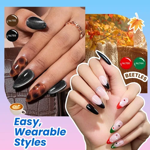 Miniatura 8 de Beetles Deal Box - Kit de esmalte de uñas de gel con luz UV – 32 colores esenciales de estudio, 68 piezas de esmalte de uñas con capa base libre