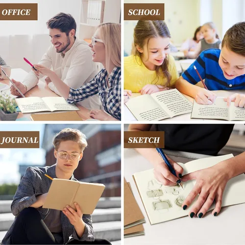 Miniatura 6 de Thenshop 30 cuadernos de papel kraft A5 en blanco, sin forro, cuadernos de bocetos de papel sin forro, cuadernos de composición 60 páginas de 8.3 x