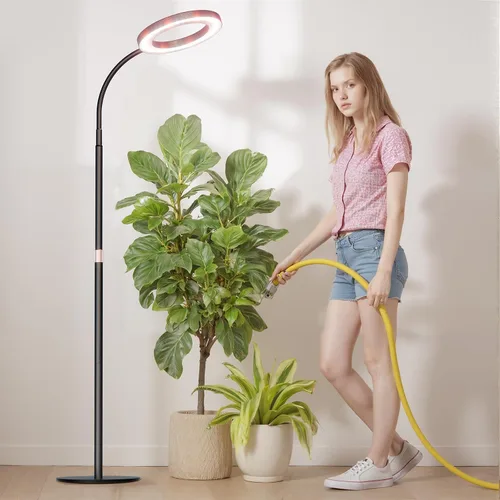 Miniatura 9 de bseah Luz de crecimiento, luz de soporte para plantas de interior, paquete de 2, lámpara de crecimiento de escritorio de espectro completo