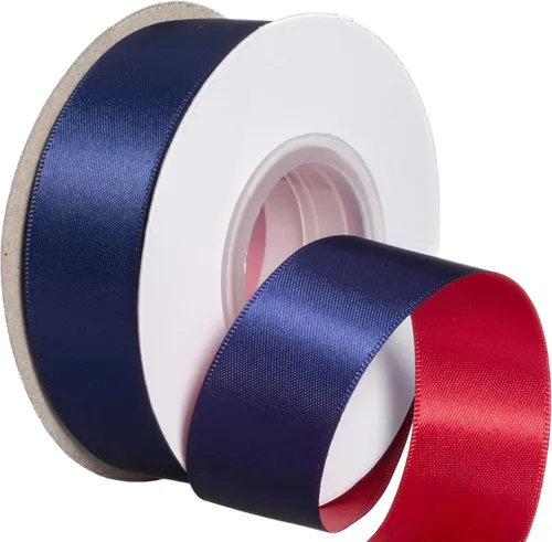 Miniatura 9 de YASEO Cinta de dos tonos de doble cara, 20 yardas y 1 pulgada, cinta de satén verde y rojo de doble cara para Navidad, boda, cumpleaños, envoltura