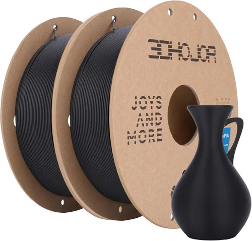 Miniatura 28 de 3DHoJor PLA+ 3D Printer Filament Bundle, Multicolor PLA+ Filament 1.75mm, Vacuum Packed, 0.25kg*8 Pack, 2kg Total, Black+Bone