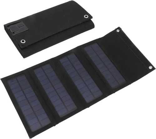 Miniatura 6 de Banco de energía solar, 40 W 4 pliegues panel solar bolsa de carga plegable cargador plegable para acampar al aire libre senderismo carga