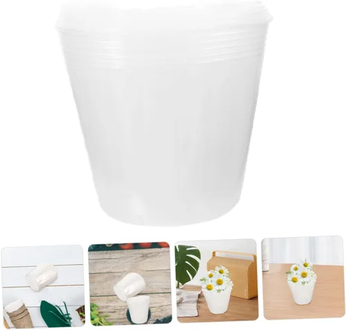 Miniatura 8 de BESPORTBLE 10 piezas de plástico transparente para macetas de interior y exterior, cestas de repuesto para plantas de jardín de 6.10 x 5.51 x 5.51