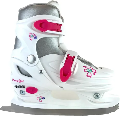 American Athletic Party Girl Ice Skates for Girls - Adjustable Kid’s Figure Skates with Hard Shell Support, Padded Lining, Stainless Steel Blades -