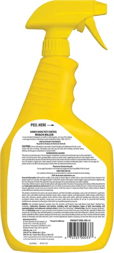 Miniatura 2 de Harris mata cucarachas, Spray líquido inodoro y sin manchas con fórmula de 12 meses de duración residual (32 oz)