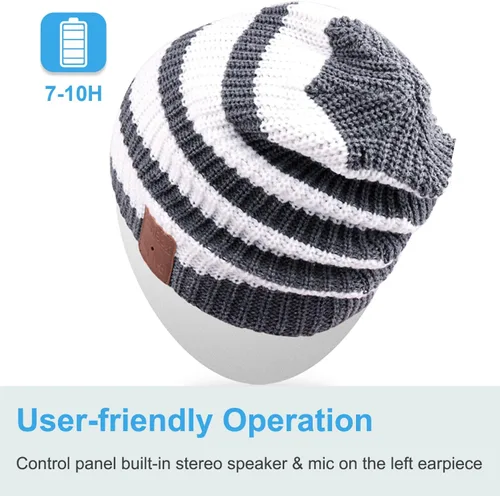 Miniatura 53 de Rotibox - Gorro inalámbrico con Bluetooth para deportes al aire libre, regalo de Navidad.