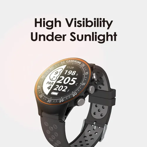 Miniatura 6 de CANMORE TW411 Reloj GPS de golf con rastreador de fitness, más de 41,000 cursos mundiales precargados gratuitos, chip IC mejorado, naranja