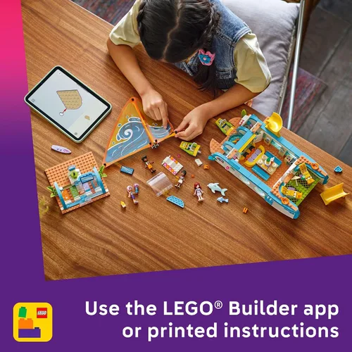 Miniatura 6 de LEGO Friends 42664 - Juguete de construcción de aventura de viaje, barco de juguete con figuras de delfines juguetones y 4 minidollos, idea