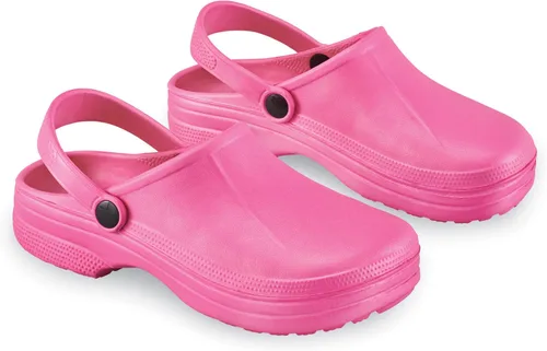 Miniatura 3 de Collections Etc Zuecos cómodos de goma de color sólido para mujer