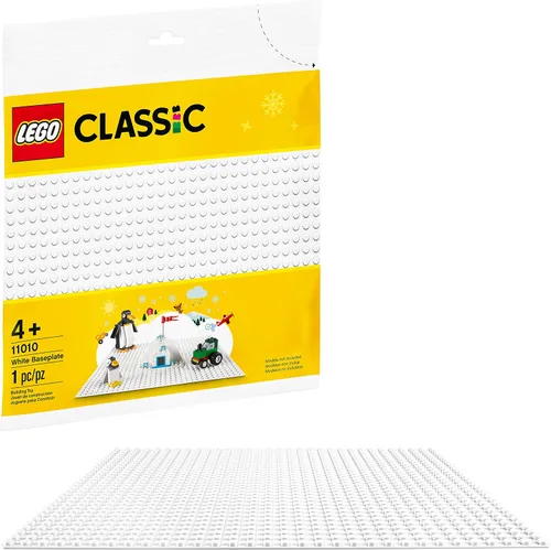 Miniatura 7 de LEGO Placa base blanca clásica, base cuadrada de 32 x 32 pulgadas para construir, jugar y mostrar creaciones de ladrillos, ideal para paisajes