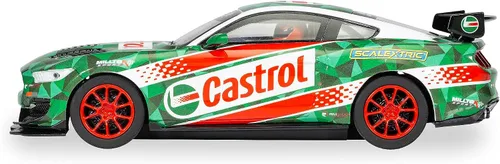 Miniatura 2 de Scalextric Ford Mustang GT4 Castrol 1:32 Drift 360 Guideblade Slot Race Car C4327