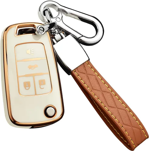 Miniatura 13 de Funda para llavero Chevy con llavero, carcasa protectora de TPU premium de protección completa para Equinox Camaro Cruze Malibu Sonic Impala Buick
