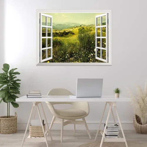 Miniatura 13 de wall26 Adhesivo de pared extraíble/mural de pared Spring on the Plains Creative Window View Decoración de pared - 36 x 48 pulgadas Primavera
