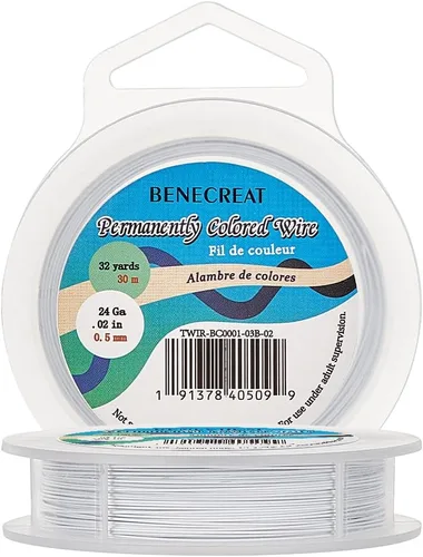Miniatura 18 de BENECREAT 98 pies 0.02 pulgadas (0.5mm) alambre de cuentas de 7 hebras negro alambre de acero inoxidable recubierto de nailon para collar, pulsera