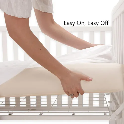 Miniatura 2 de UOMNY Sábana de Cuna Blanca Sábanas Ajustables para Cuna Sábana de Bebé para Colchones Estándar de Cuna y Niños Pequeños Sábana de Ropa de Cama