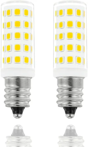 Bombillas LED C7 E12 de 5 W, reemplazo E12 equivalente a halógeno de 50 W, luz diurna 6000 K, bombillas LED E12 para ventilador de techo,