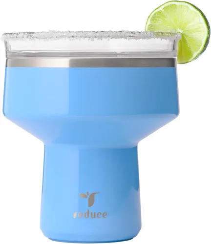 Miniatura 14 de Reduce Saltini - Vaso de cóctel de 16 onzas, vaso aislado de margarita con tapa, mantiene las bebidas frías durante 10 horas, alternativa al vaso