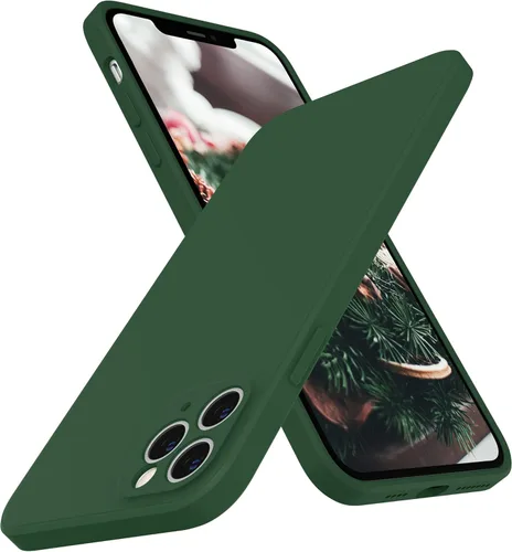 Miniatura 14 de SURPHY Funda de diseño para iPhone 11 Pro Max con protección para cámara, diseño de borde recto, silicona líquida delgada, piedra