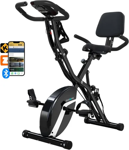 Miniatura 21 de BARWING Bicicleta de Ejercicio Estática para Entrenamiento en Casa, Bicicleta de Interior Plegable de 5 en 1 para Personas Mayores, Capacidad