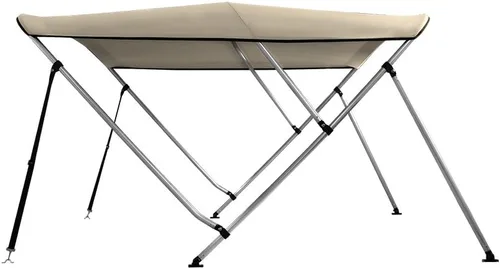 Miniatura 3 de MSC - Toldo superior de barco de 3 y 4 arcos, poliéster teñido en solución 600D, incluye 2 postes de soporte y 4 correas ajustables