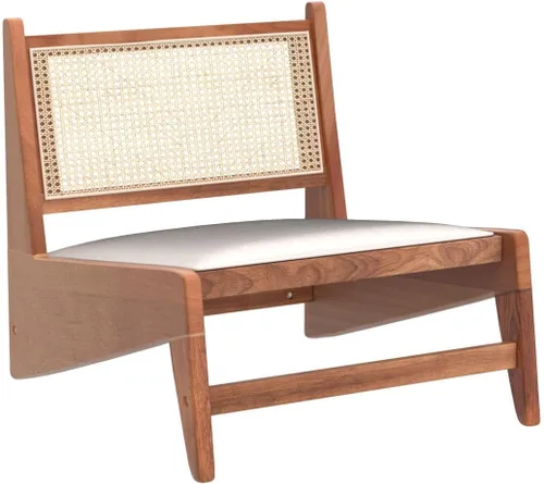 Miniatura 5 de HAOBO Home Silla de ratán moderna de mediados de siglo para lectura, sala de estar, dormitorio, hogar