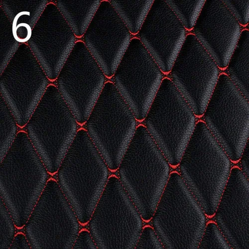 Miniatura 2 de Tong Gu Tapicería acolchada de espuma de piel sintética gruesa con respaldo de esponja (negro-rojo)